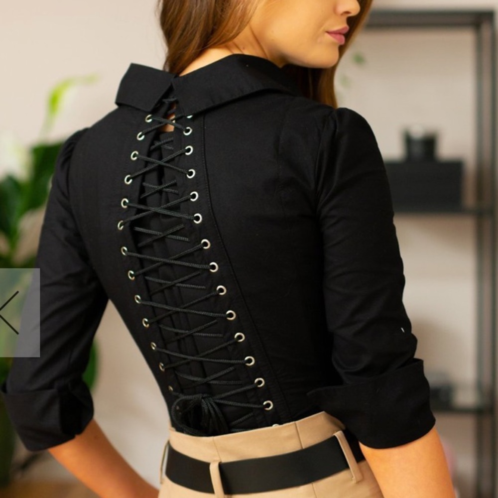 Black Corset shirt from Corset Story